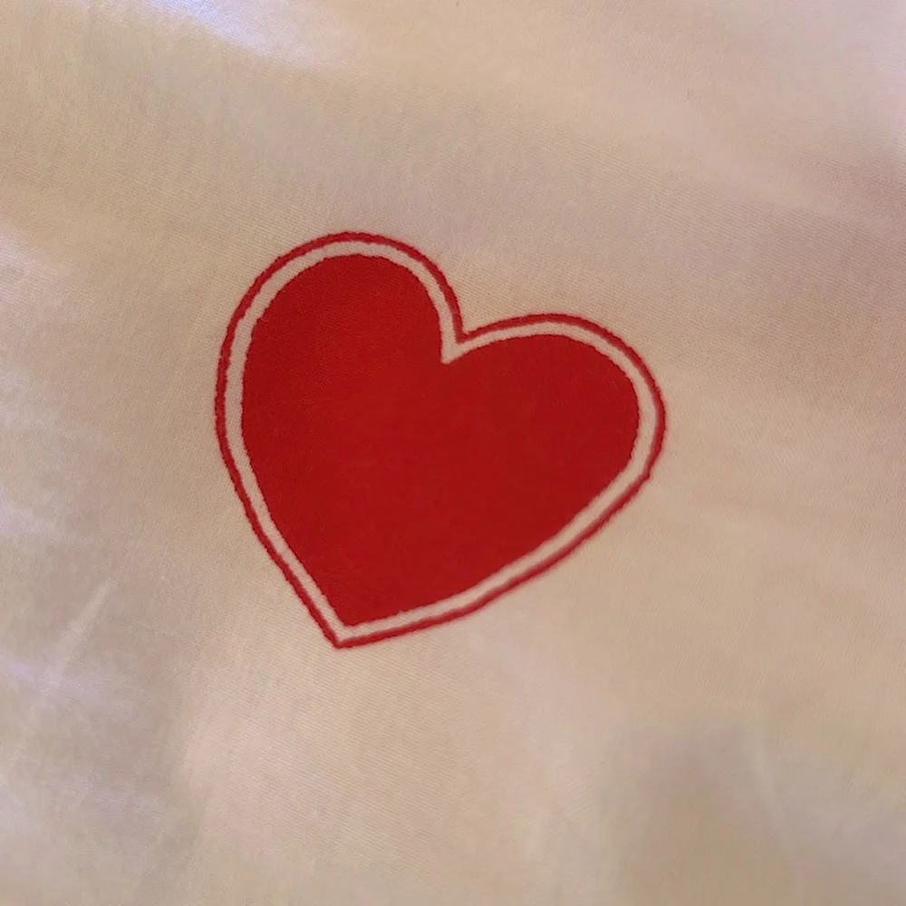 Printfresh White Pajama Pants with Red Hearts - Picture 4 of 4